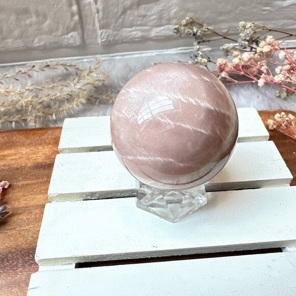 Gorgeous Small Sunstone Moonstone Sphere - Picture 3 of 9